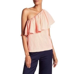Trina Turk Mayreau One Shoulder Ruffle Tank